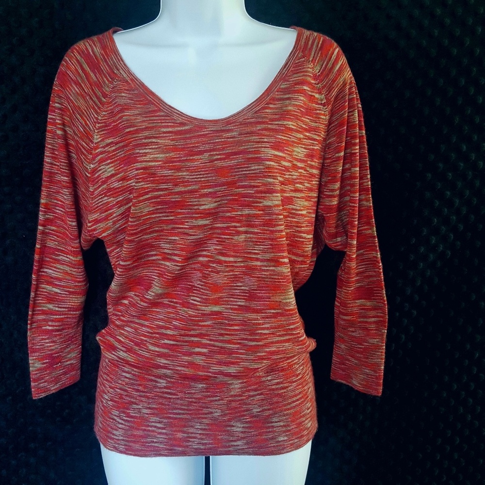 Loft dolman sleeve space dyed sweater top